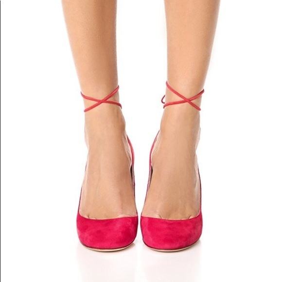 Kate Spade Heels Block Ankle Tie Pearls Mary Janes - Picture 2 of 7